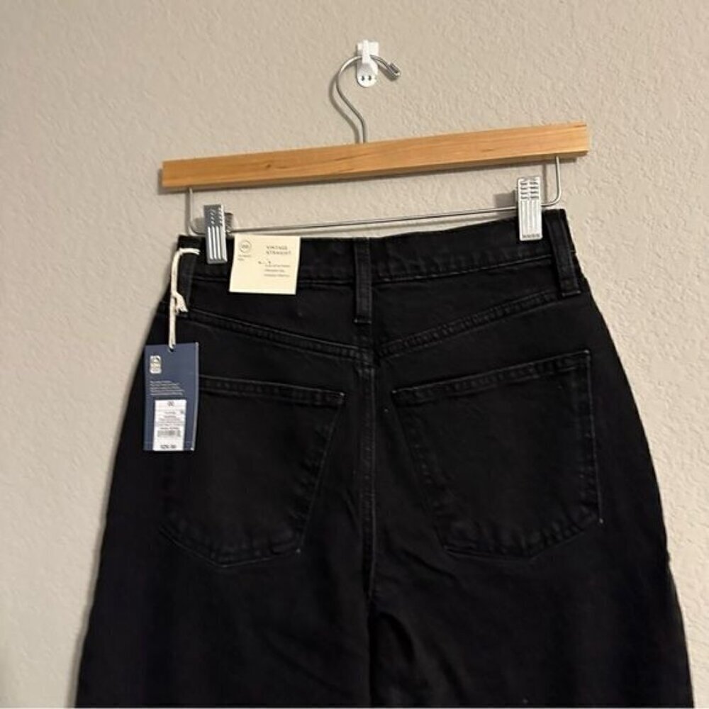 Women's High-Rise Vintage Straight Jeans Universal Thread Black 24 - Picture 7 of 14